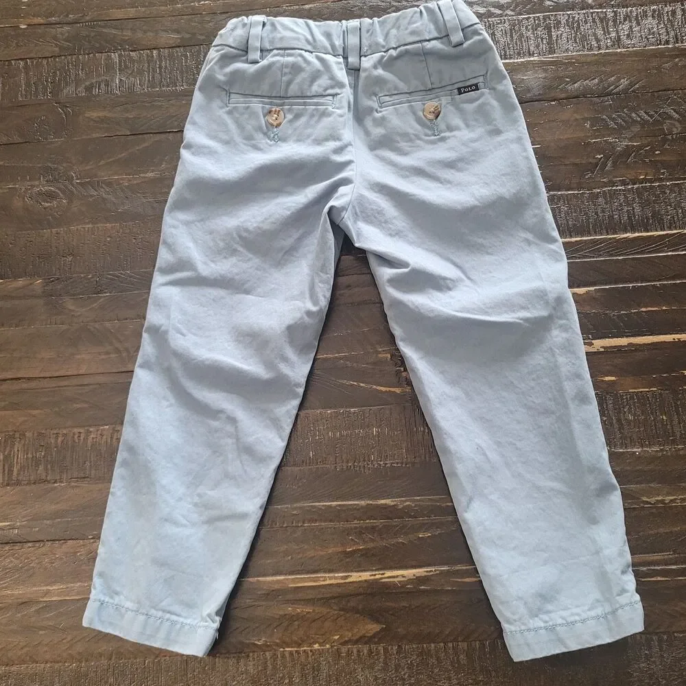 Polo Ralph Lauren Boys Size 2T Blue Chino Pants Classic Casual Toddler